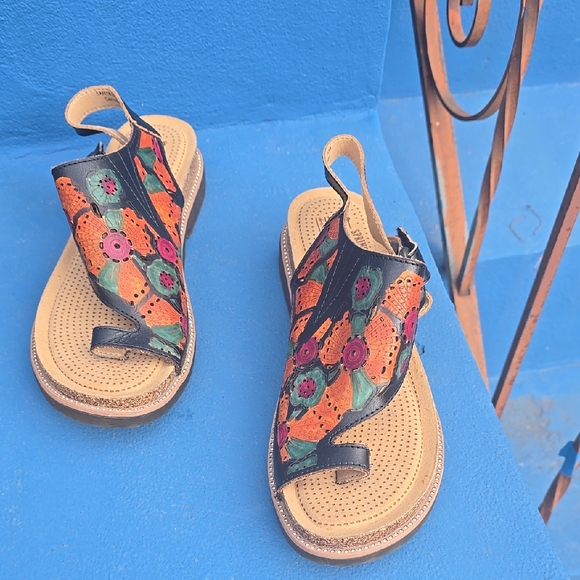 Spring Step Shoes - Spring Step Multicolor Floral Sandals